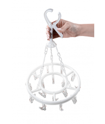 VARAL PLASTICO C/ 16 PRENDEDORES (ES)